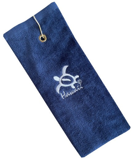 Honu on Navy Towel