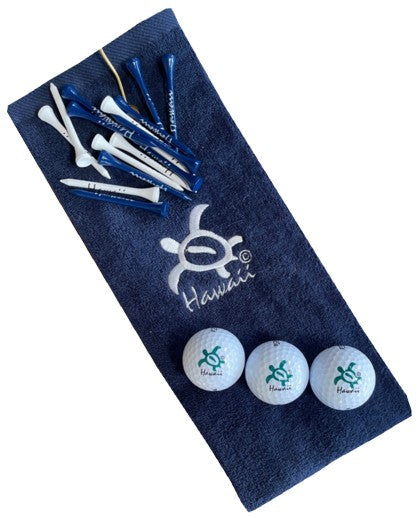 Honu on Navy Towel Set