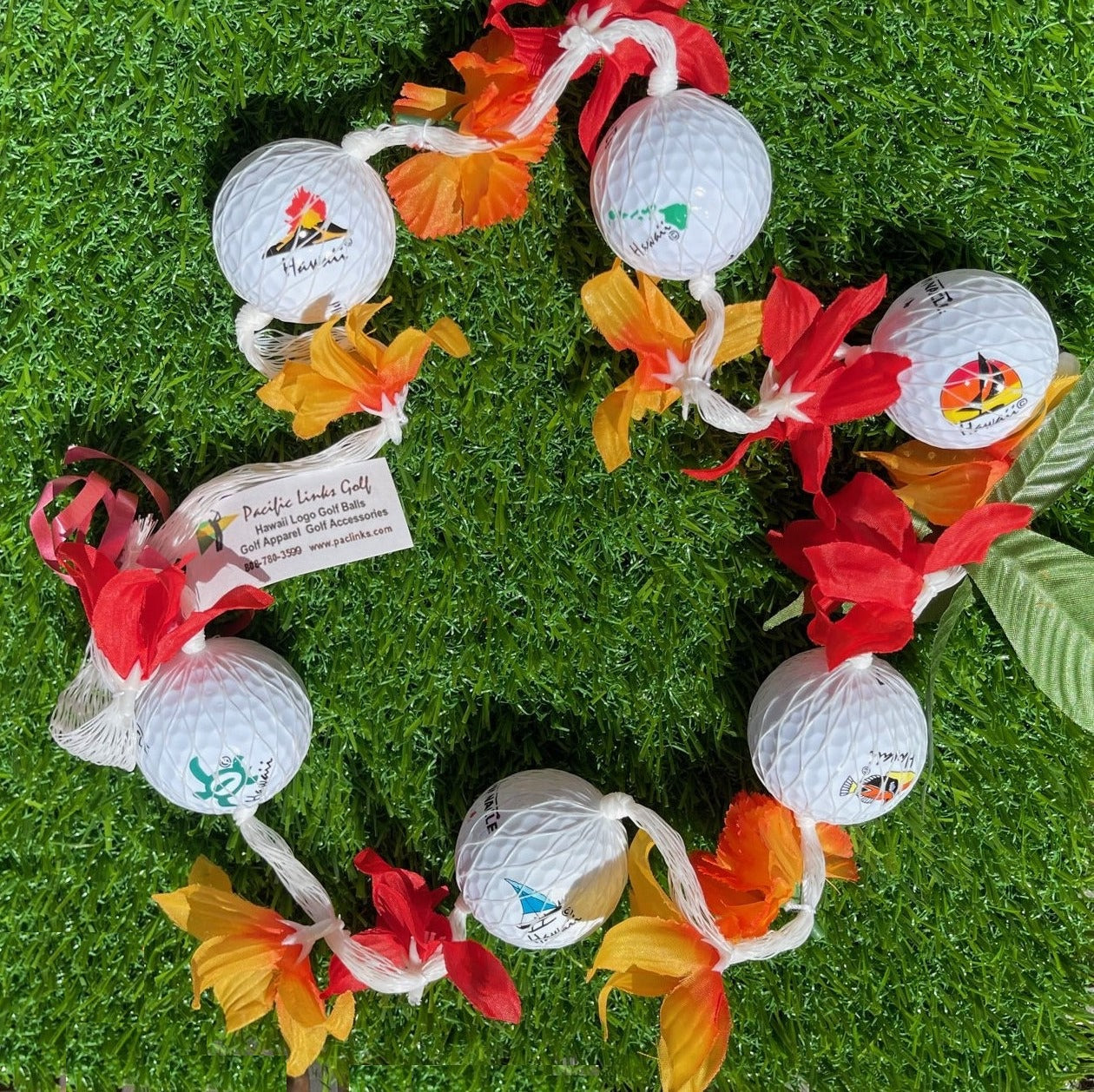 Orange 6-Ball Lei