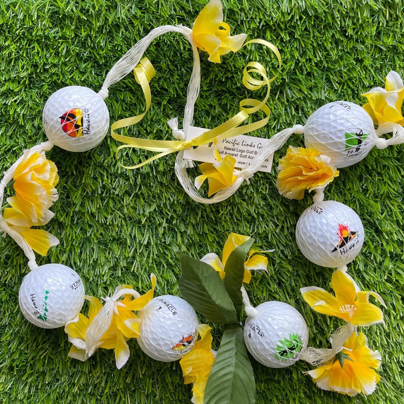 Yellow 6-Ball Lei